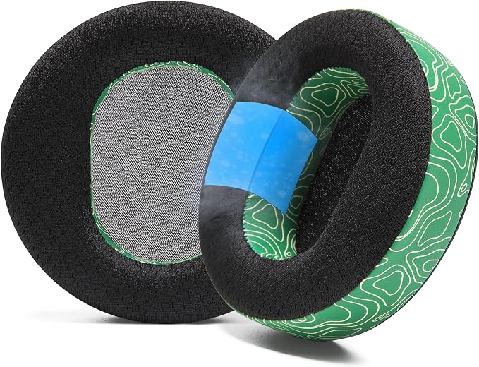 WC Freeze Maxwell - Cooling Gel Replacement Earpads for Audeze Maxwell Headphones by Wicked Cushions - Elevate Comfort, Durability, Thickness & Sound Isolation for Epic Gaming Sessions | Emerald Tide