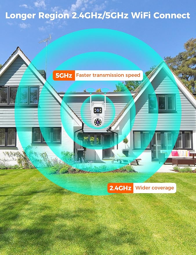 Hiseeu Outdoor Camera, Security Camera for Home Security
