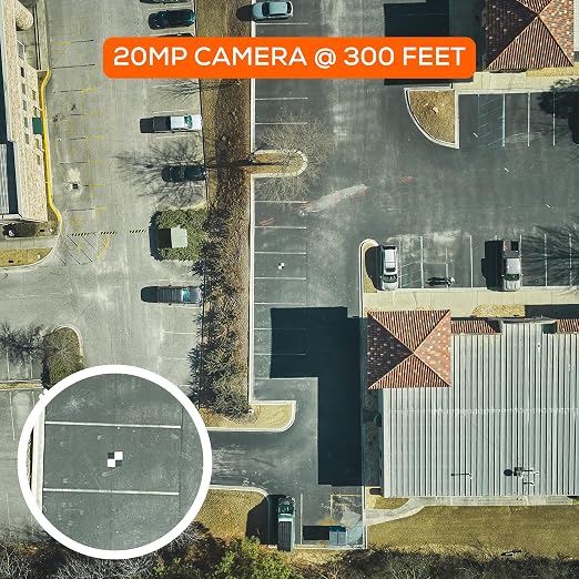 Sky High Bull's-Eye 24"x24" Drone Ground Control Point GCP with Adhesive Backing for Roadways & Pavement - Black/White Aerial Target for Mapping/Surveying (6 Pack) | Pix4D & DroneDeploy Compatible