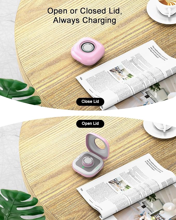 Portable Charging Case Compatible with Oura Ring 4 Charger, Fits All-Sized Ring Gen 4, Up to 10 Ring Charges，Pink (Official Charger NOT Included)