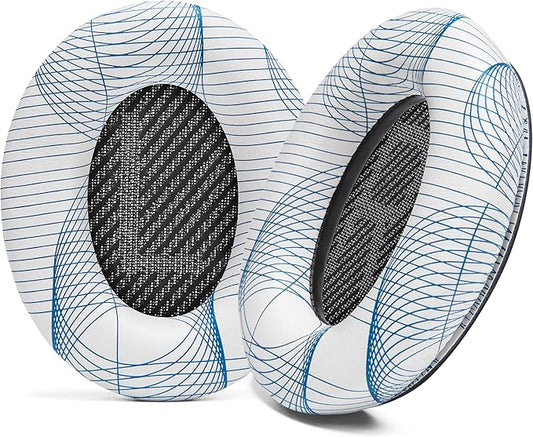 WC Wicked Cushions Upgraded Replacement Ear Pads for Bose QC35 & QC35ii (QuietComfort 35) Headphones & More - Softer Leather, Luxurious Memory Foam, Added Thickness, Extra Durability | Ivory Tide