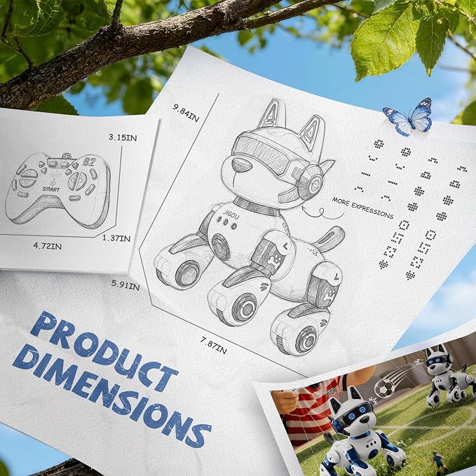 Smart Robot Dog, 2.4GHz Remote Control Robot Dog Toys for Kids 5-7 8-12, Voice & APP Control, Interactive Realistic Robot Puppy Toys for 5 6 7 8 9 10 11 12 Year Old Boys, Birthday Boy Girl Gift