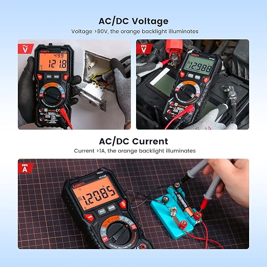 KAIWEETS HT118E Digital Multimeter TRMS 20000 Counts with Higher Resolution Auto-Ranging Voltmeter Accurately Measures Voltage Current Resistance Diodes Continuity Duty-Cycle Capacitance Temperature
