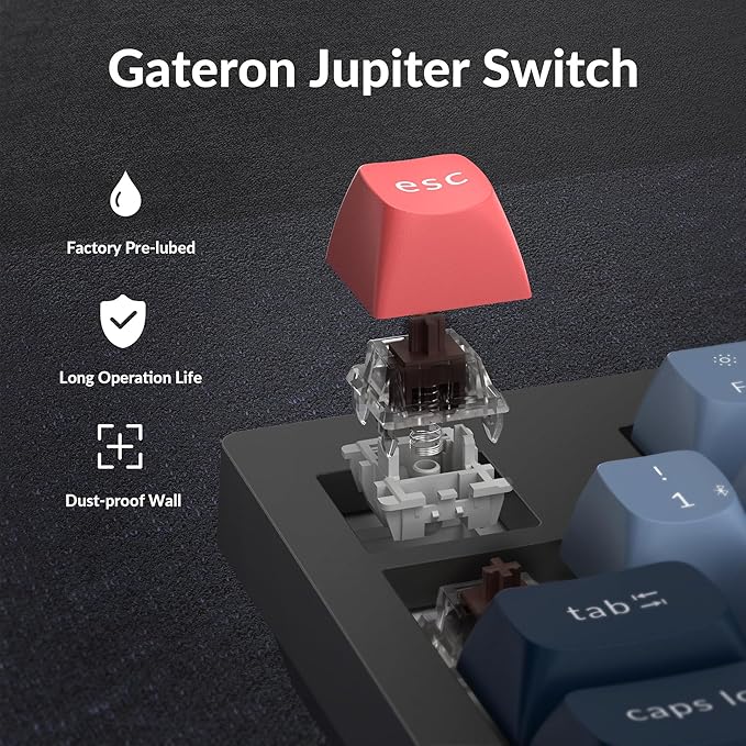 Keychron V5 Max Custom Wireless Mechanical Gaming Keyboard with Number Pad, 96% Layout QMK/VIA 2.4 GHz/Bluetooth 5.1/Wired, RGB Backlit Hot-Swappable Gateron Brown Switch for Mac Windows Linux