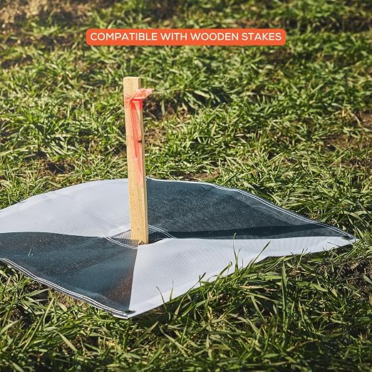 Sky High Bull's-Eye (24”x24”) Drone Ground Control Point (GCP) - UAV Aerial Target for Mapping & Surveying (6 Pack) | Iron Cross Center Passthrough (Black/White Markers)