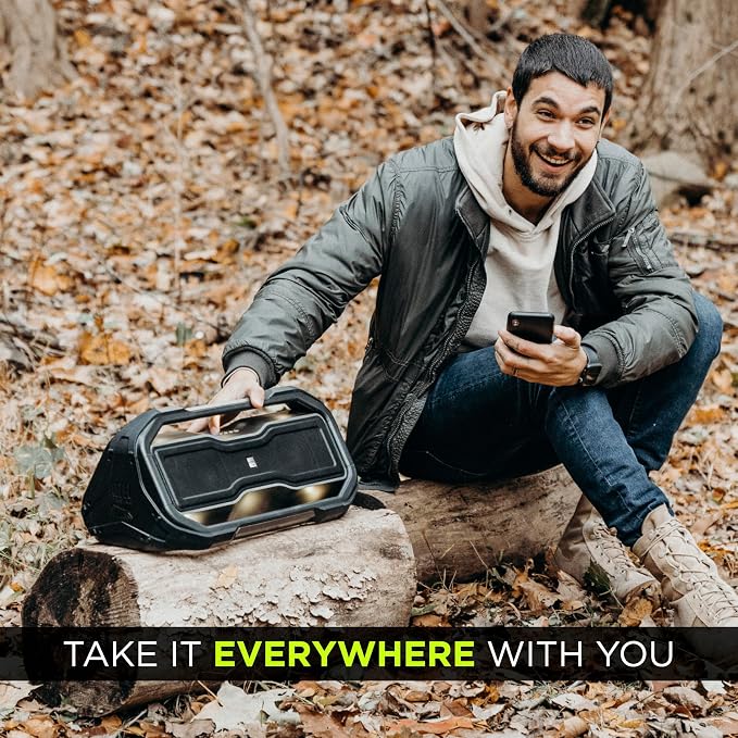 Altec Lansing - Portable Bluetooth Speaker, Waterproof IP67