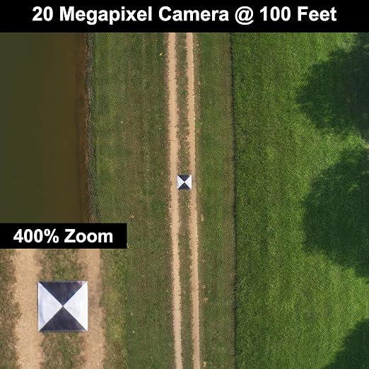 Sky High Bull's-Eye (48"x48") Drone Ground Control Point GCP - UAV Aerial Target for Mapping & Surveying (6 Pack) | Center Passthrough (Black/White Markers) | Pix4D & DroneDeploy Compatible