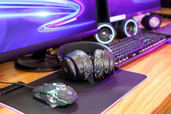 WC Freeze for Arctis Nova - Hybrid Fabric Cooling Gel Replacement Earpads for Arctis Nova Pro Wired, Nova 7, 5, 4, 3, 1 - Made by Wicked Cushions (Does Not Fit Nova Pro Wireless) | Navy Tiger