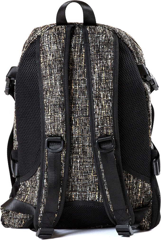 DIME BAGS Backpack For Travel, Durable Hempster Material, 9 Storage Compartments & 2 Side Bottle Pockets, Fits 17” Laptop, Adjustable Padded Straps, Hidden Internal Pocket (Concrete)