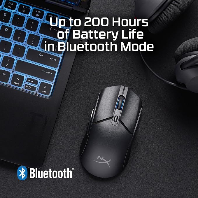 HyperX Pulsefire Haste 2 Core Wireless – Gaming Mouse for PC, Long Battery Life, Lightweight, Custom Core Sensor, Dual Wireless Connectivity, White
