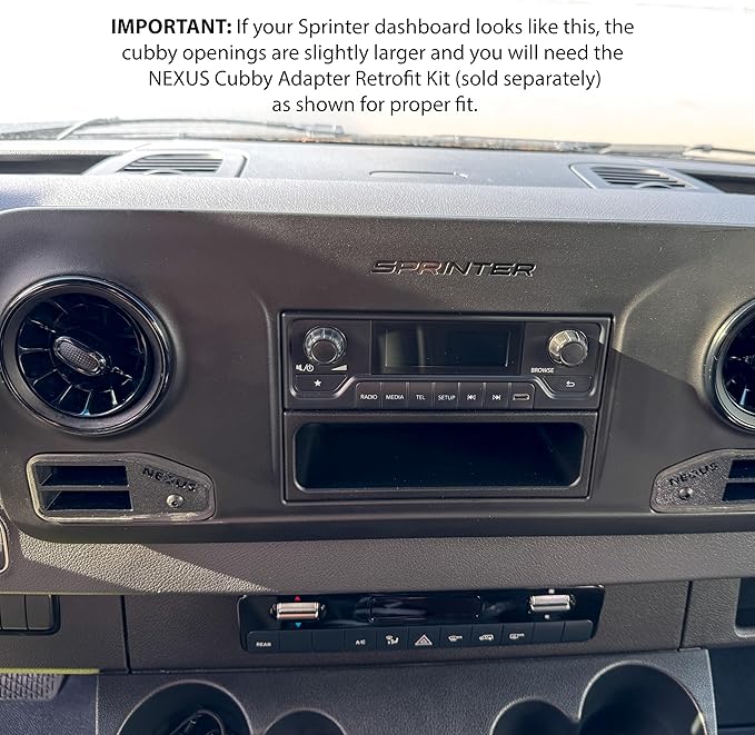 NEXUS Cubby Adapter for VS30 Mercedes-Benz Sprinter Van (1.5 Inch Ball Passenger's Side)