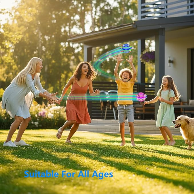 Cosmic Globe Flying Orb Ball, Safe & Durable Flying Ball for Kids, Hand Controlled Magic Hover Ball with 360° Flips, Fun Indoor Outdoor Toy for Boys Girls 6-12+（Blue）