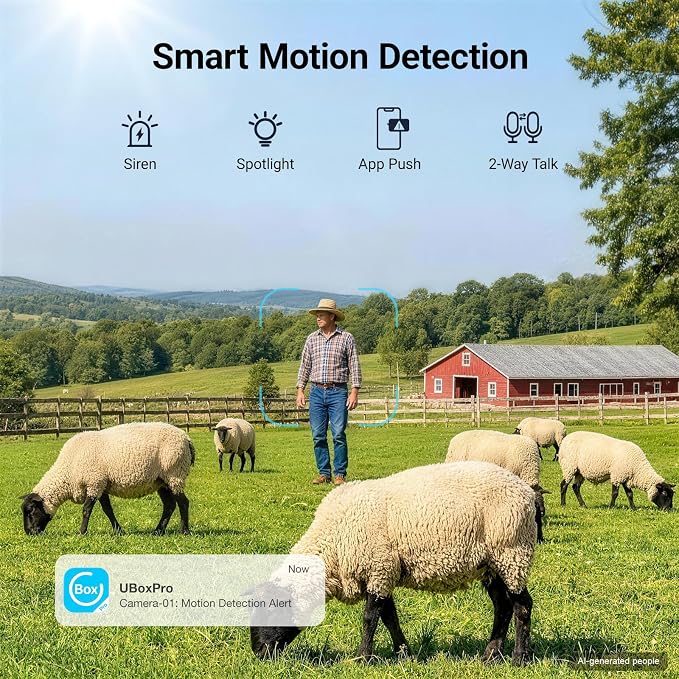 SEHMUA 4G LTE Cellular 24/7 Recording Security Camera Wireless Outdoor, Off Grid Security Cam No Wi-Fi, 2K Color Night Vision, 360° View, PIR Motion Sensor, Two-Way Talk, Built-in eSIM Card