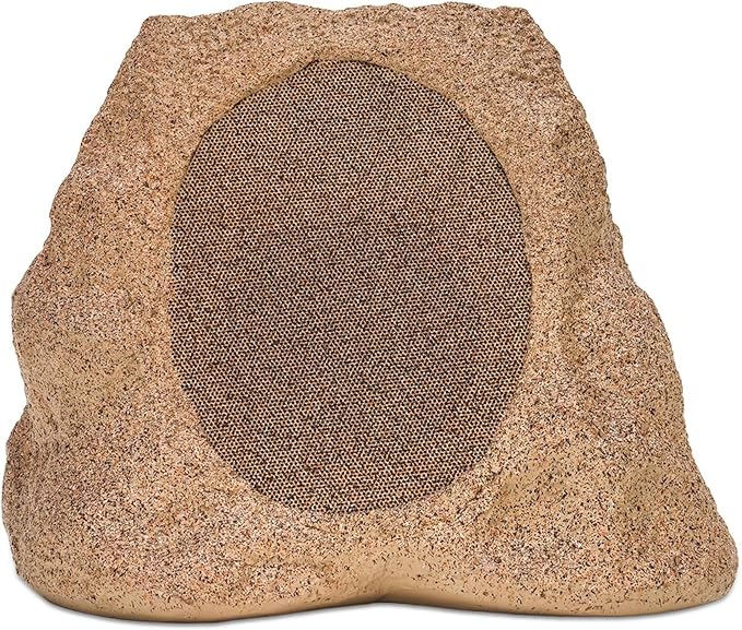 Victrola Rock Speaker Connect, Sand, Wireless Outdoor with Bluetooth 5.3, 22-Hour Battery Life, with Solar Charging, Link Up to 20 Rock Speakers, IP65 Water & Dust Resistant