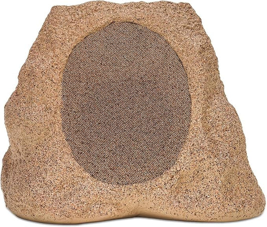 Victrola Rock Speaker Connect, Sand, Wireless Outdoor with Bluetooth 5.3, 22-Hour Battery Life, with Solar Charging, Link Up to 20 Rock Speakers, IP65 Water & Dust Resistant