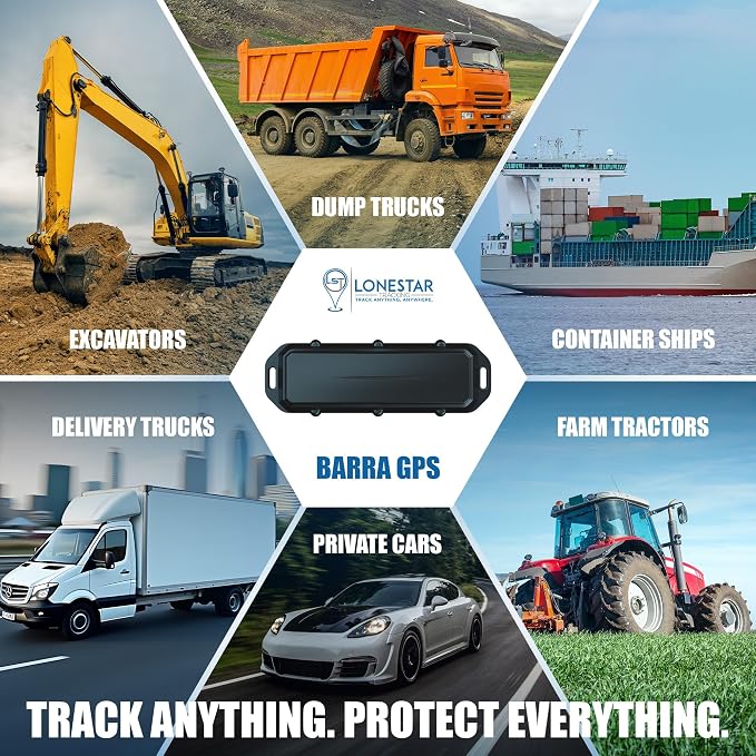 Lonestar Tracking Barra GPS – 4G & 5G GPS Tracker for Vehicles, Trucks, Trailers & Assets, Long Battery Life, Rugged IP68 Waterproof, Tamper Alerts, Adaptive Real-Time Tracking (Low Cost Subscription)