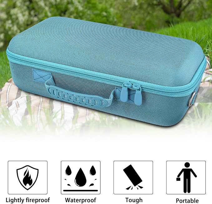 for Bose SoundLink Max Portable Speaker Hard Protective Case, Portable Travel Case Replacement with Shoulder Strap and Handle (Blue Case) - co2CREA