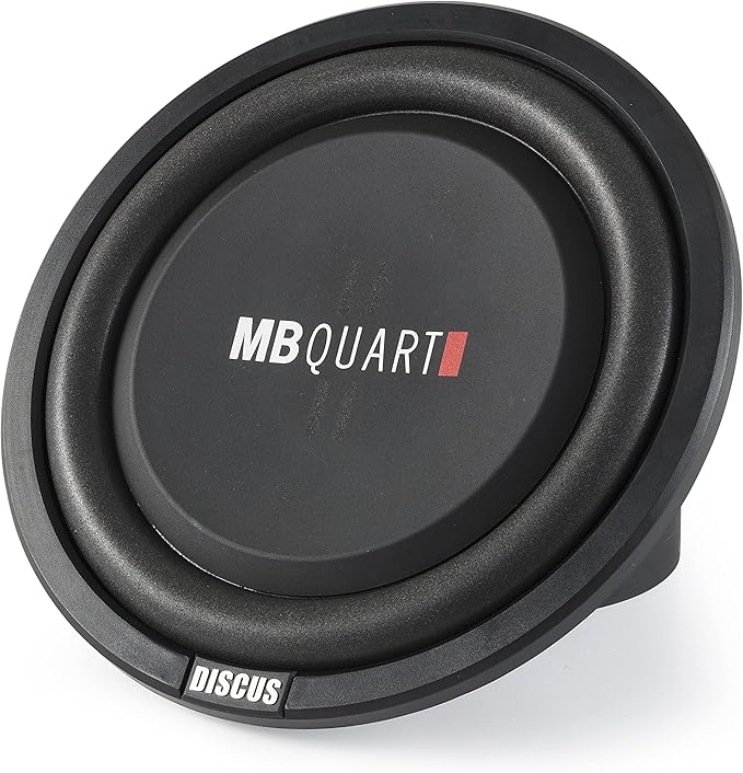 MB Quart DS1-304 Discus Shallow Mount Subwoofer (Black) – 12 Inch Subwoofer, 600 Watt, Car Audio, 2 Inch Voice Coils, UV Rubber Surround, Best in Sealed Enclosures