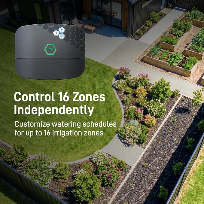 Orbit B-hyve XR Smart Sprinkler Timer - 16-Zone - WiFi-Enabled Indoor/Outdoor Irrigation Controller - App Control - Weatherproof Watering System - Multi Zone - Custom Programs - 57995