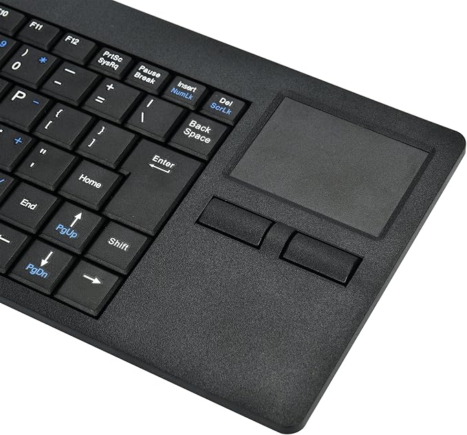 MCSaite Wired Silm Keyboard with Touchpad - Portable Scissors Foot Structure - USB Port with 1 Hubs Fit with Professional or Industrial Use