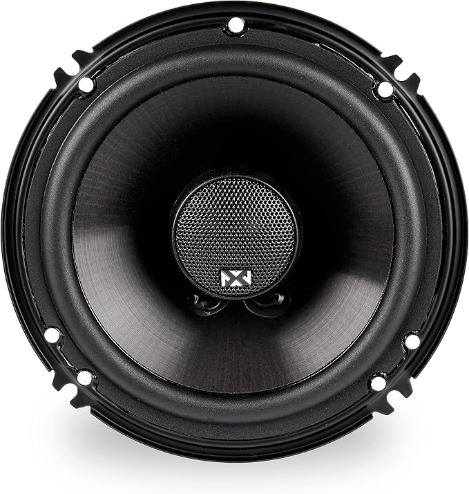 NVX® VSP60 6" Premium Car Speakers, 600W Max, 200W RMS, 2-Way 6 inch Coaxial w/ 1" Silk Dome Tweeters & Built-in X-Overs, Easy to Install in Cars/Trucks/Doors (Pair)
