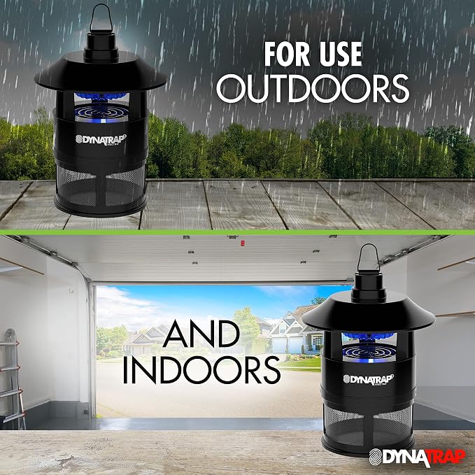 DynaTrap DT160-TUNSR 1/4 Acre Mosquito Trap & Flying Insect Trap – Kills Mosquitoes, Flies, Gnats, Wasps, & Other Flying Insects – Mosquito Zapper & Bug Zapper Outdoor Alternative – Tungsten