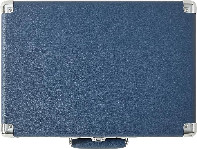 Crosley CR8005F-IB Cruiser Plus Vintage 3-Speed Bluetooth in/Out Suitcase Vinyl Record Player Turntable with Built-in Speakers, Ink Blue