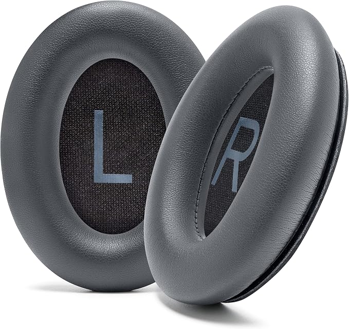 WC PadZ QC45 - Earpads for Bose QuietComfort 45 / QuietComfort Se/QuietComfort Wireless, Made by Wicked Cushions | Extra Thick Cushion | Premium Durable Stitching | Eclipse Grey
