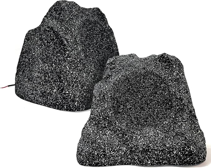 STUDIOFINIX Outdoor Rock Speakers Waterproof, 600 Watt 8 Inch Superior Timbre IPX7 Weatherproof Design for Garden,Patio,Pool,Deck,BBQ (Pair)
