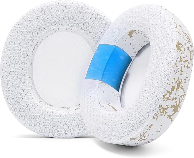 WC Freeze Nova Pro Wireless - Cooling Gel Earpads for Arctis Nova Pro Wireless, Nova Elite & Nova Pro Omni (Doesn’t Fit Other Models), by Wicked Cushions, Extra Thick & Comfortable | Gold Marble