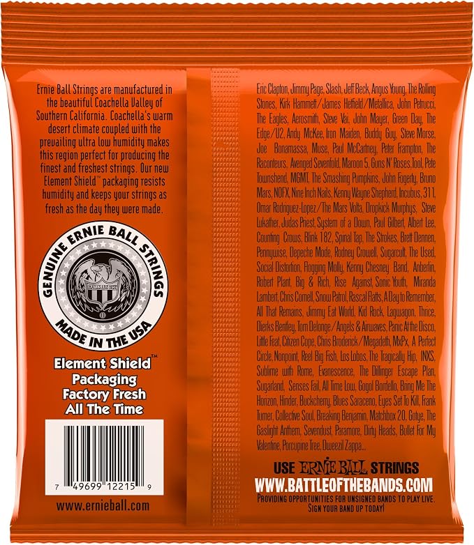 Ernie Ball Skinny Top Heavy Bottom Slinky Nickel Wound Electric Guitar Strings, 10-52 Gauge (P02215)