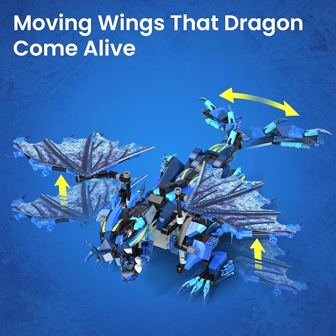 Sillbird Bundle - 2 Items Dragon Building Kit & Robot Car Toy with Remote Control Christmas STEM Gifts for Boys Ages 8-14, Technic Coding Stunt Racer Toys for Kids Birthday