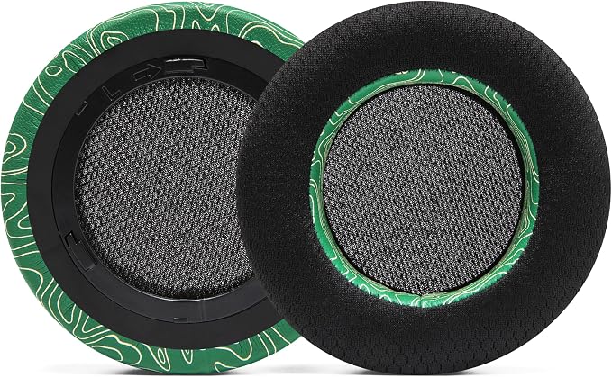 WC Freeze Virtuoso - Hybrid Fabric Cooling Gel Replacement Earpads for Corsair Virtuoso Gaming Headset, Made by Wicked Cushions, Improved Durability, Thickness and Sound Isolation | Emerald Tide