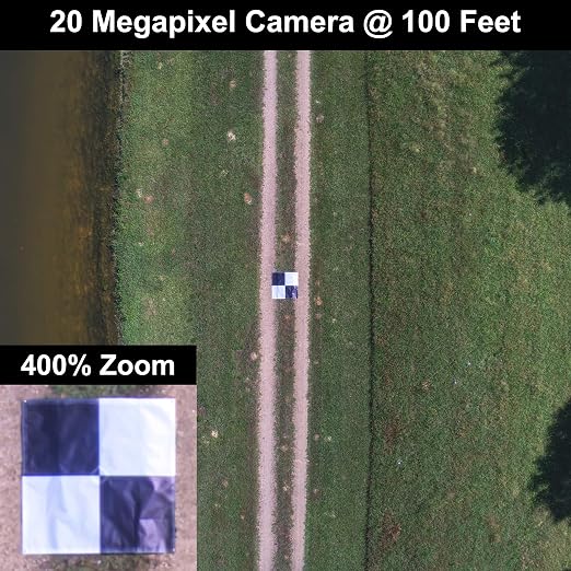 Sky High Bull's-Eye (48"x48") Drone Ground Control Point GCP - UAV Aerial Target for Mapping & Surveying (6 Pack) | Center Passthrough (Black/White Markers) | Pix4D & DroneDeploy Compatible