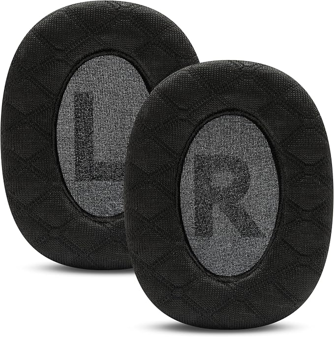 WC Freeze V2 G PRO X – Angled Cooling Gel Earpads Compatible with Logitech G Pro X Series by Wicked Cushions | Angled Pads for Extreme Comfort, New Freeze V2 Cooling Fabric, Extra Thick | 90's Black