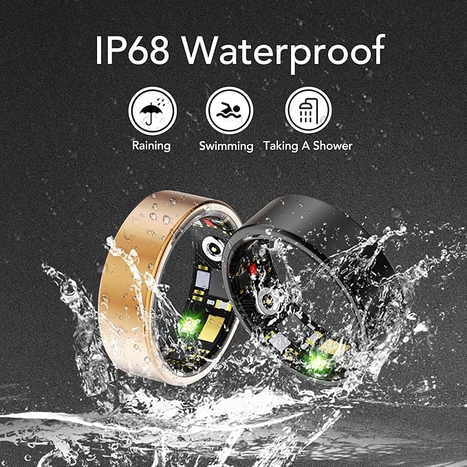 Smart Ring for Women Men, All-New Matte Scratch-Resistant Design, Health & Fitness Tracker for Sleep, Stress & Activity Monitoring, Long Battery Life, Waterproof, No App Fee, Silver 11