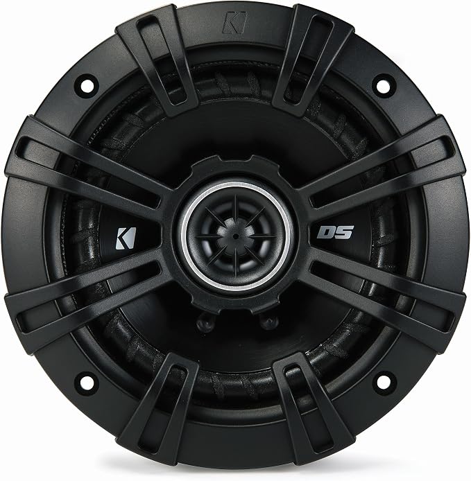 KICKER DS Series 5.25" Coaxial Speaker|43DSC504|One Pair|4-Ohm|200 Watts Peak|50W RMS|Poly-Blend Cone|UV-Treated Ribbed Foam Surround|EVC-Extended Voice Coil|Car,Truck,SUV,ATV