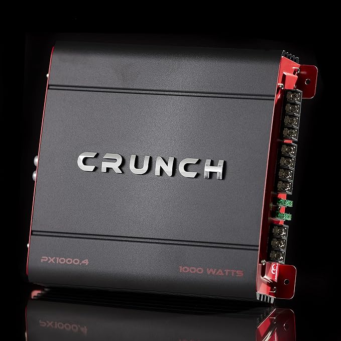 Crunch 4 Channel 1000 Watt Amp Car Truck Motor Vehicle Stereo Power Amplifier, PX 1000.4