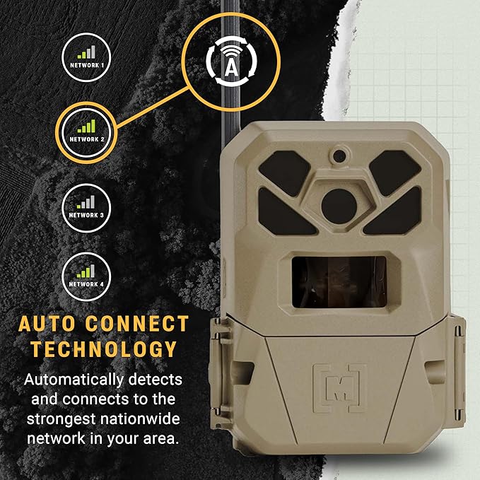 Moultrie Edge 2 Pro Cellular Trail Camera - Auto Connect Nationwide 4G LTE - On Demand 40MP Photo - 1440P Video with HD Audio - Ai False Trigger Elimination - 100 Ft Detection Range - No-Glow Flash