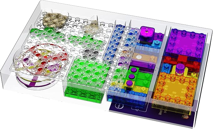 E-BLOX Building Blocks Circuit Kit 120 Projects, Build Your Own Sound Machine & Radio, Build Real Working FM Radio & Listen to Favorite Station, 8+
