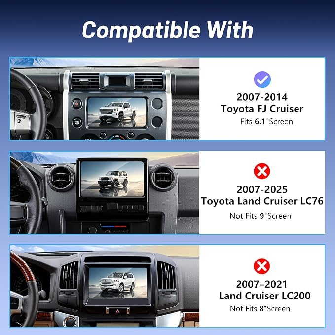Car Phone Holder Mount for Toyota FJ Cruiser (2007-2013 2014), Magnetic Phone Holder, Magsafe Car Mount Charger, Dashboard Phone Holder, 15W Wireless Fast Charging for iPhone, Samsung & Google