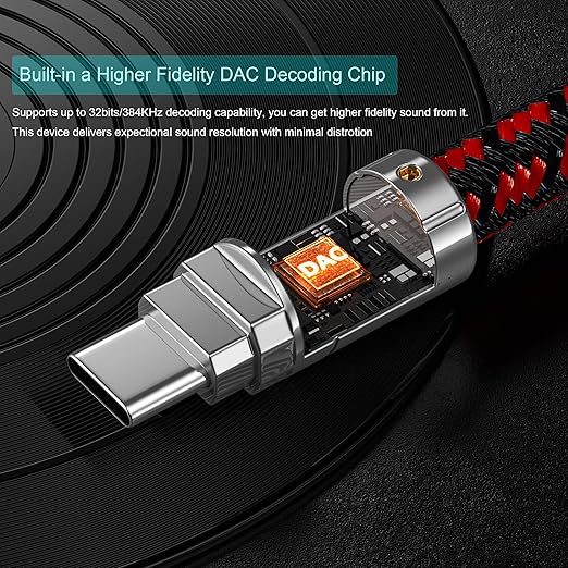 USB C to 3.5mm Audio Aux Jack Cable 6.5FT, Type C to 3.5mm Headphone Car Stereo Cord Compatible with iPhone 17 16 15 Pro Max Air, Samsung Galaxy S25 S24 S23 S22 S21 Note 20