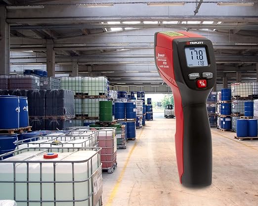 Triplett IRT220 Non-Contact 12:1 Infrared Thermometer with Certificate of Calibration to NIST, -4 to 932°F (-20 to 500°C)