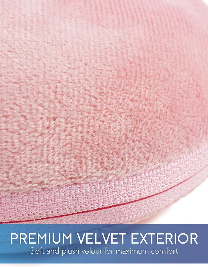 Zyllion Shiatsu Back and Neck Massager with Heat - 3D Electric Kneading Deep Tissue Massage Pillow for Muscle Pain Relief, Pink, ZMA-13