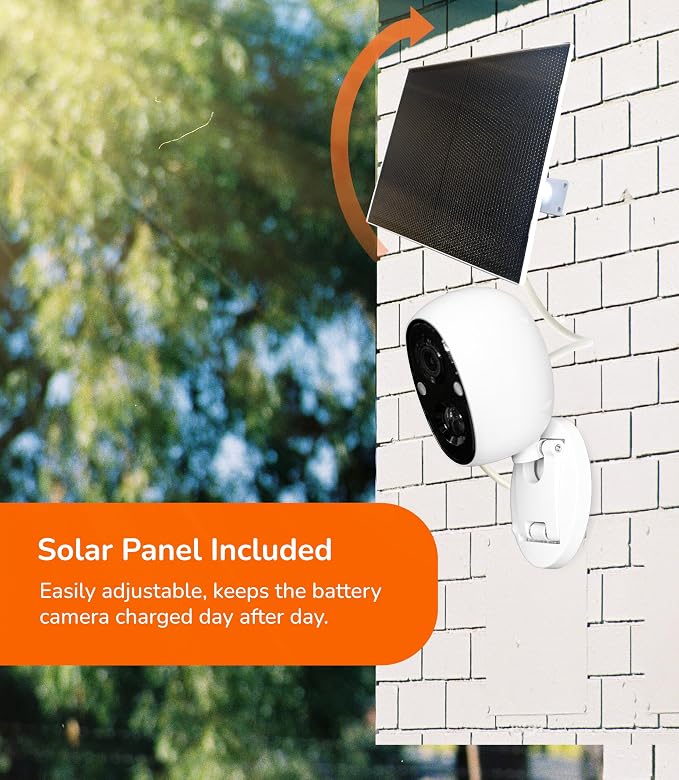 SensForge 2.5K Solar Powered Indoor/Outdoor Battery Camera, Dual-Band WiFi, Free AI Human & Pet Detection, 2-Day Cloud + 32GB SD Storage, Spotlight Night Vision, Magnetic Mount, Optional Subscription