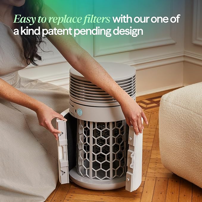 BLUEAIR Blue Signature SP3i Air Purifier for Medium Rooms up to 2,250 sq ft, HEPASilent Filtration, WiFi Smart Control, Auto Mode, Odor & Smoke Removal, Pet Hair & Dust, AHAM Verified, Table Design