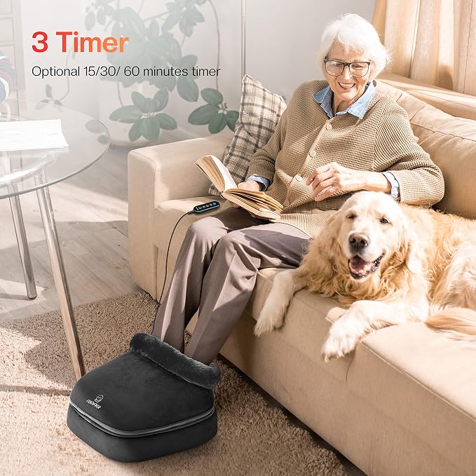 COMFIER 2026 Fathers Day Gift for Dad,Men,Shiatsu Foot Massager with Heat,2-in-1 Foot & Back Massager, Feet Massager Machine for Plantar Fasciitis,Neuropathy, Foot Heater,Electric Foot Warmer