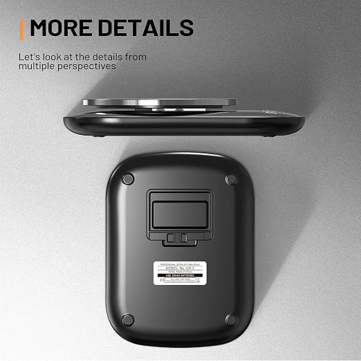 GRAM PRES Food Kitchen Scale Digital Weight Grams and Oz with IPX6 Waterproof，Professional Stainless Steel Digital Kitchen Food Scale 11lb/0.01oz with Bowl for Weight Loss Dieting Baking Cooking