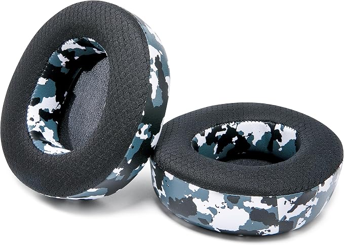 WC Freeze Nova Pro Wireless - Cooling Gel Earpads for Arctis Nova Pro Wireless, Nova Elite & Nova Pro Omni (Doesn’t Fit Other Models), by Wicked Cushions, Extra Thick & Comfortable | Snow Camo