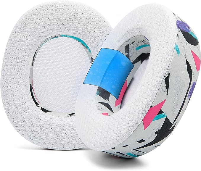 WC Freeze Nova Pro Wireless - Cooling Gel Earpads for Arctis Nova Pro Wireless, Nova Elite & Nova Pro Omni (Doesn’t Fit Other Models), by Wicked Cushions, Extra Thick & Comfortable | 90's White